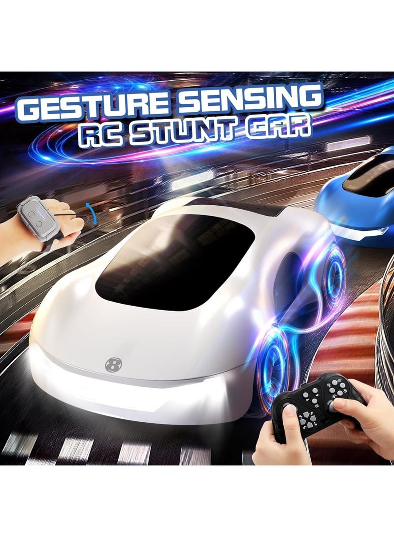 Zikra Gesture Sensing RC Stunt Car - 2.4GHz Remote Control with Cool Lighting & Spray Features, 360¬∞ Rotating Side Drift for Boys Age 4-12 Ideal Birthday Gift - Image 2
