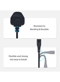 GUDOO 1.8M UK Power Cable C7 Figure 8 Power Lead Power Cable Kettle Lead for PS5/PS4/PS3 Console  - Image 5