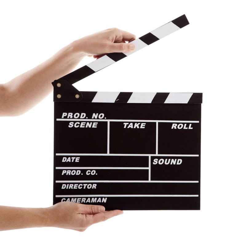 Wooden 4 Pcs Movie Clapboard Set Dry Erase Film Board Color Sticks For Director Photography Prop - Image 5