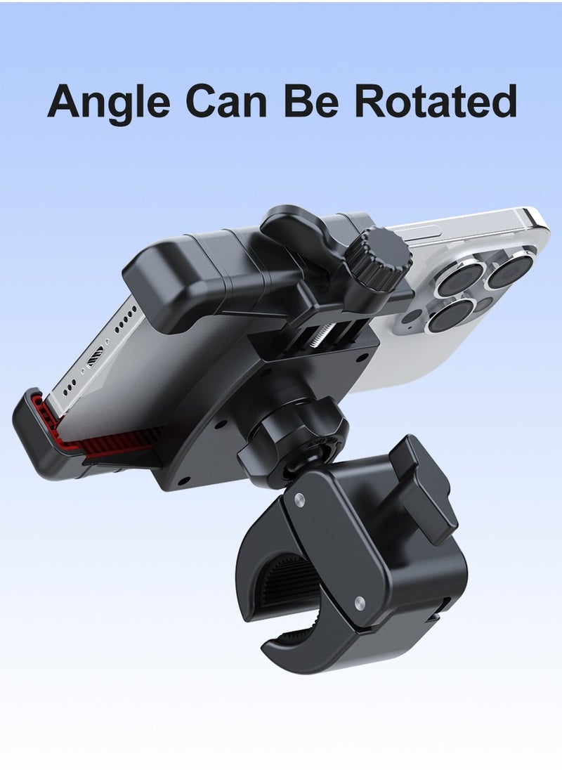 Generic Cycling Phone Mount, Bicycle/Motorcycle Phone Holder, 360° Adjustment, Half-frame Style Does Not Affect Photography, 4.5-7 Inch, Black and Red  - Image 3