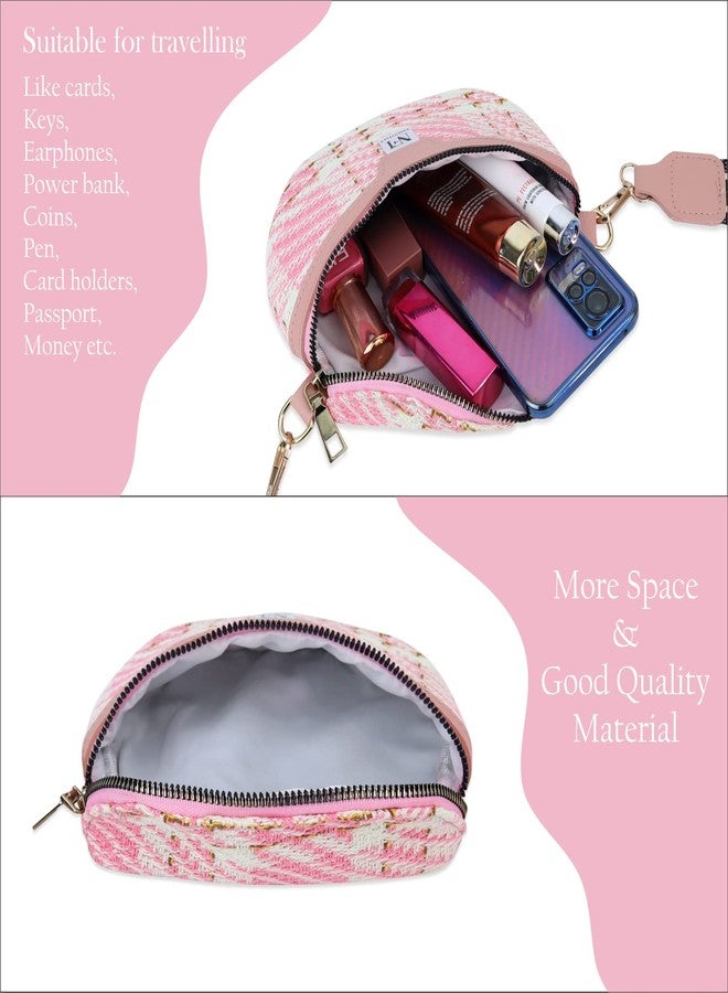 NFI essentials Waist Chest Bag for Women Belt Sling Pouch Crossbody Unisex Crossover Fanny Pack One Side Travel Handy Hiking Zip Bag Multipurpose Canvas Adjustable Thick Strap Shoulder Money Phone Bag - Image 3