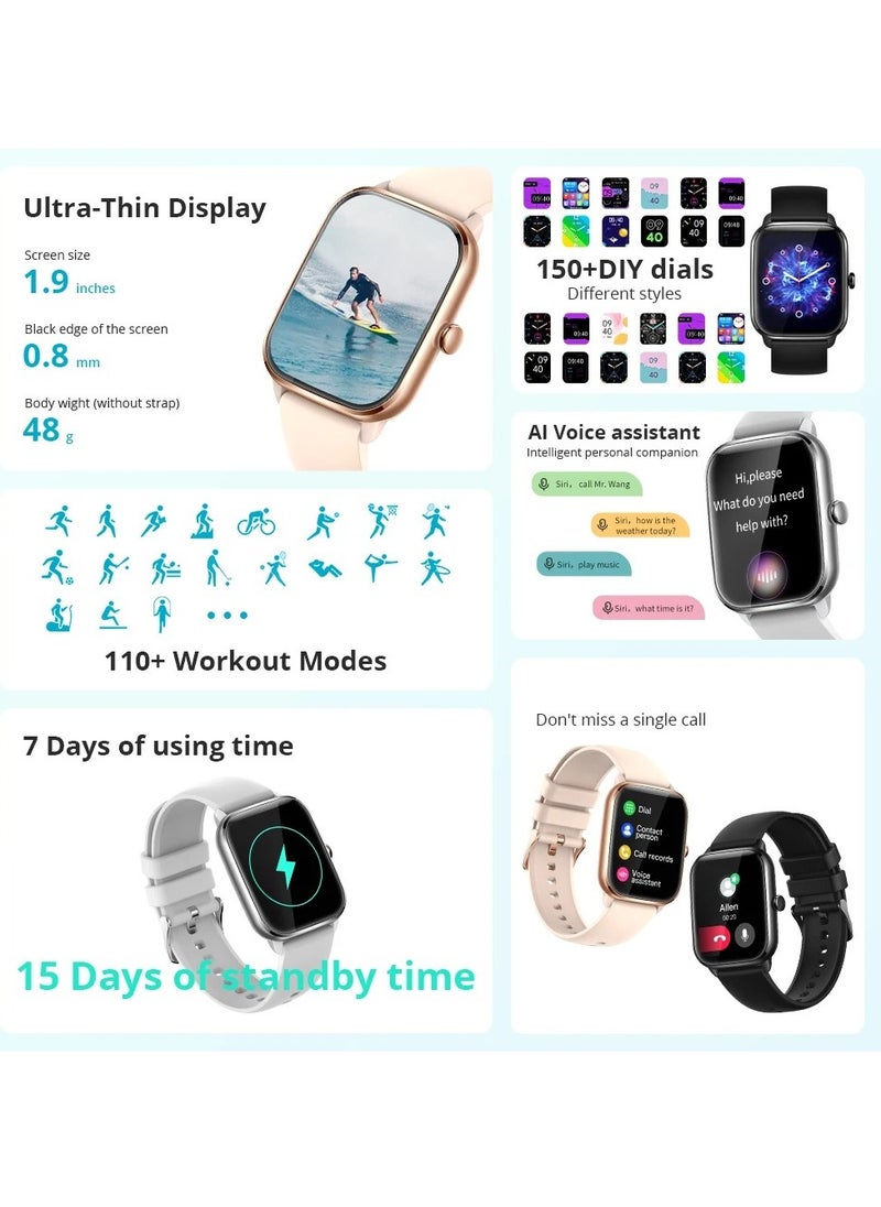 ColMi COLMI C61 Smart Watch For Men Women Full Screen Bluetooth Calling Heart Rate Sleep Monitor 100+ Sport Models  - Image 3