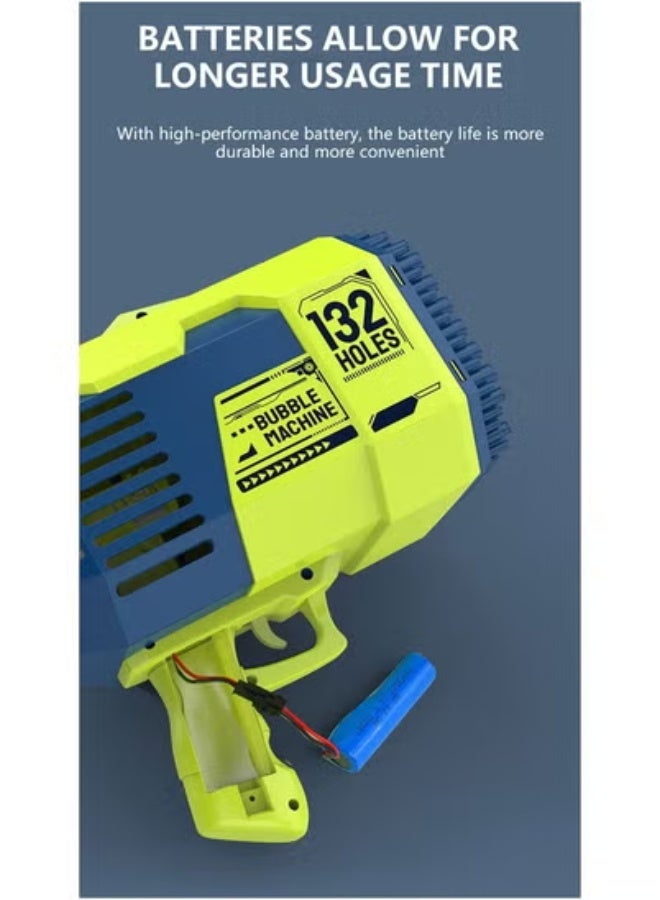 JAJEEK 132 Holes Bubble Gun Machine Toy for Kids – Giant Bubble Blower with Unique Rocket Launcher Design – Automatic Bubble Maker Producing Thousands of Large Bubbles Instantly – Safe, Easy to Use, Portable Outdoor and Indoor Toy for Parties, Playtime & Celebrations - Image 5