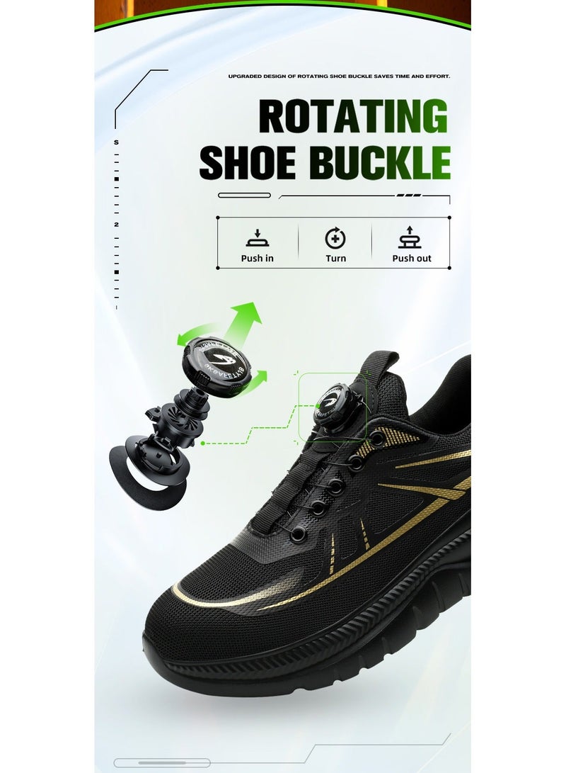 Men's and women's steel-toed safety shoes, hooded industrial safety sneakers, men's work shoes, breathable and comfortable non-slip industrial boots - Image 4