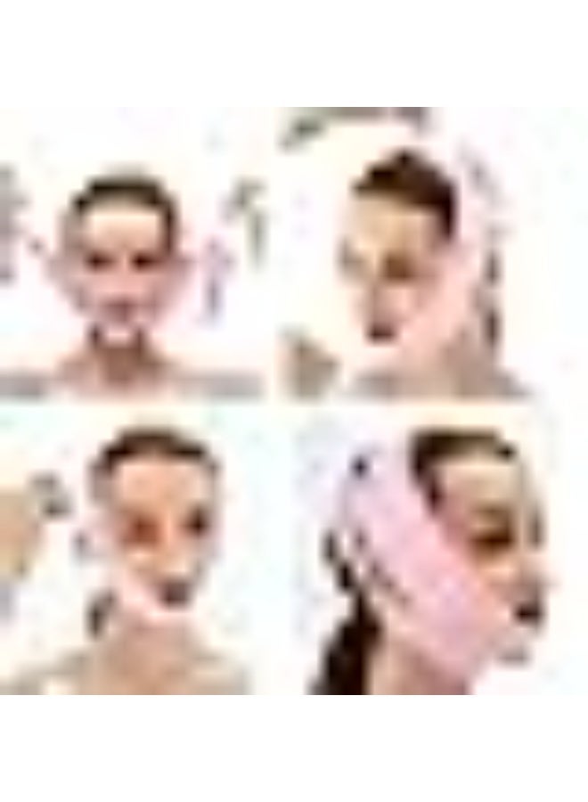 V-shaped silicone face mask – face and chin lifting belt for jawline definition and cheek slimming with adjustable design - Image 3