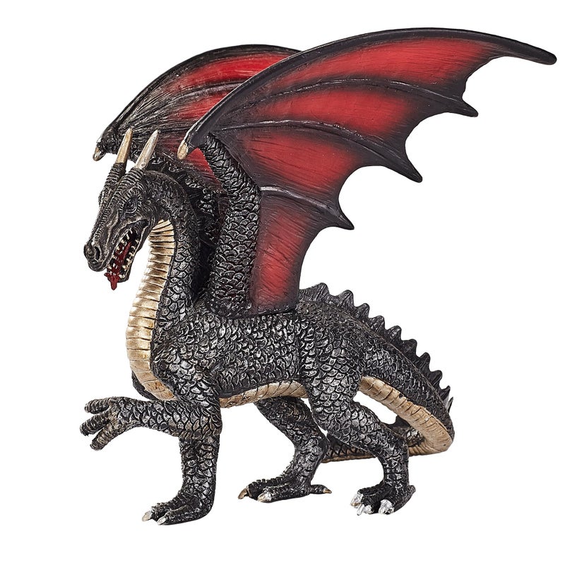 MOJO Steel Dragon Realistic Fantasy Toy Replica Hand Painted Figurine 63 x 47 x 45 - Image 2