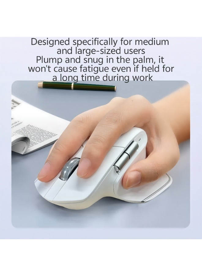 M3 Elite Upgraded ergonomic mouse, wireless Bluetooth, office light sound button charging, compatible with Apple Mac, Huawei Matebook laptops - Image 2
