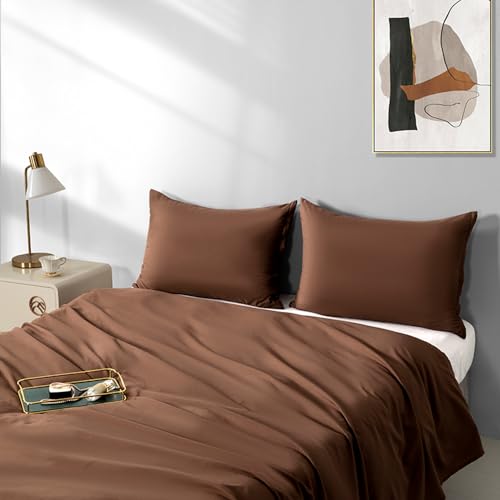 NookZuzu 2 Pack Microfiber Zipper Pillowcases, Soft Comfortable Not Shrink Coffee Pillow Case, Standard Pillow Cases Set of 2 (20x26 Inches) - Image 1