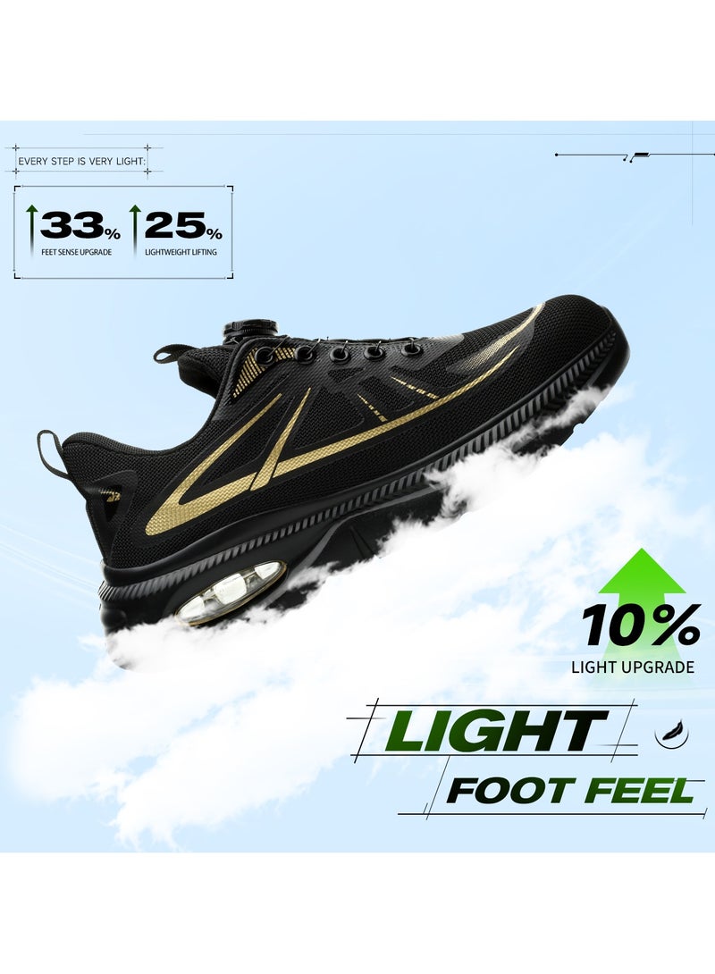 Men's and women's steel-toed safety shoes, hooded industrial safety sneakers, men's work shoes, breathable and comfortable non-slip industrial boots - Image 5