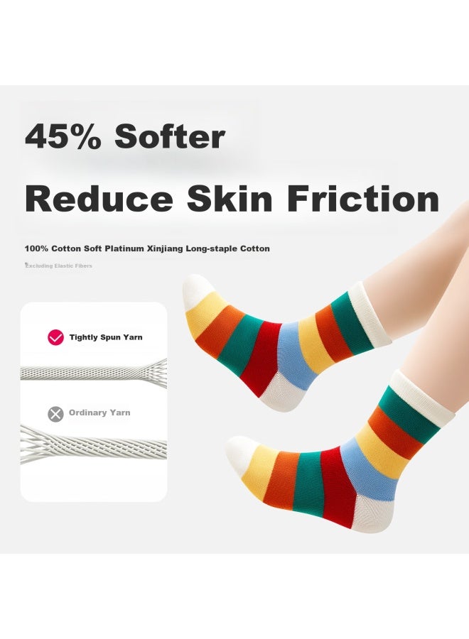 Beibi Beibei Children's Socks Autumn And Winter Big Children Students Pure Cotton Socks Boys Spring And Autumn Girls Mid-tube Socks Tide 7-9 Years Old - Image 2