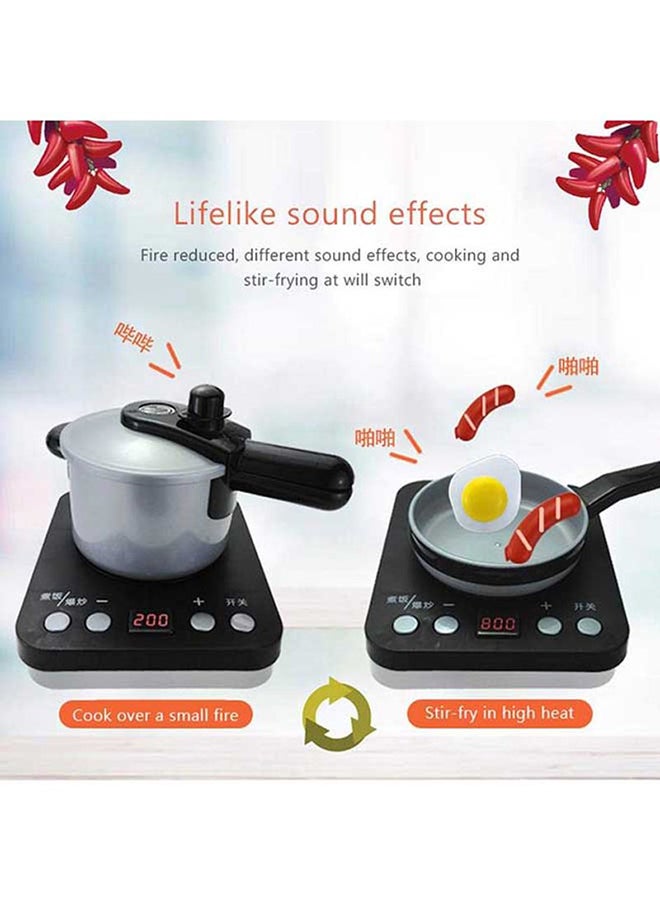 36-Piece Realistic Kitchen Plastic Miniature Pretend Play Toy Set For Kids - Image 4