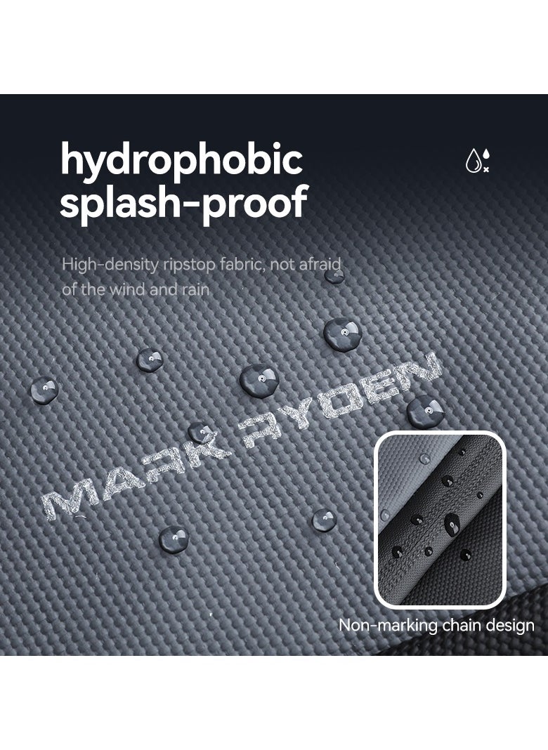 MARK RYDEN - MARK RYDEN 3807 Expandable Roll Cover, Hydrophobic Fabric, Organized Storage with Stylish Design 17Inch Backpack (Black and Gray) - Image 1