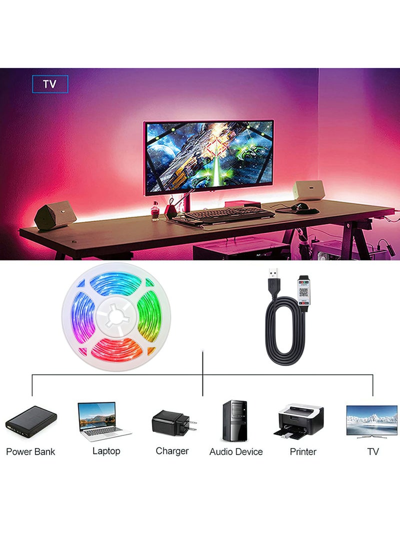 Goldfish - LED Light Strip RGB Bluetooth Multi-Color Light Strip Atmosphere Light Strip Background Wall Light Strip 2M - Image 1