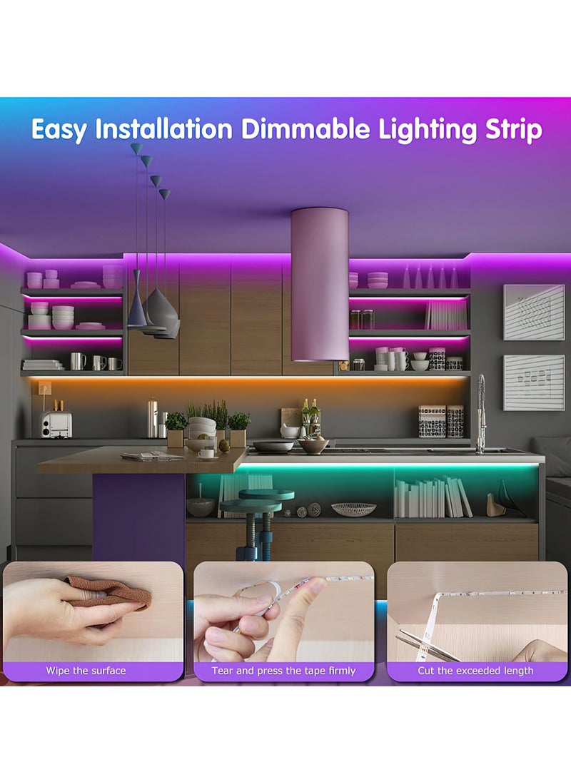 Goldfish - LED Light Strip RGB Bluetooth Multi-Color Light Strip Atmosphere Light Strip Background Wall Light Strip 2M - Image 1