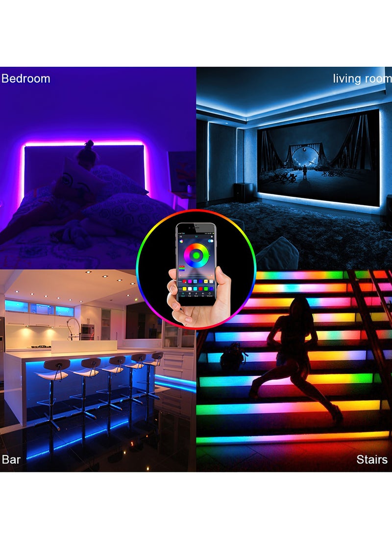 Goldfish - LED Light Strip RGB Bluetooth Multi-Color Light Strip Atmosphere Light Strip Background Wall Light Strip 2M - Image 1