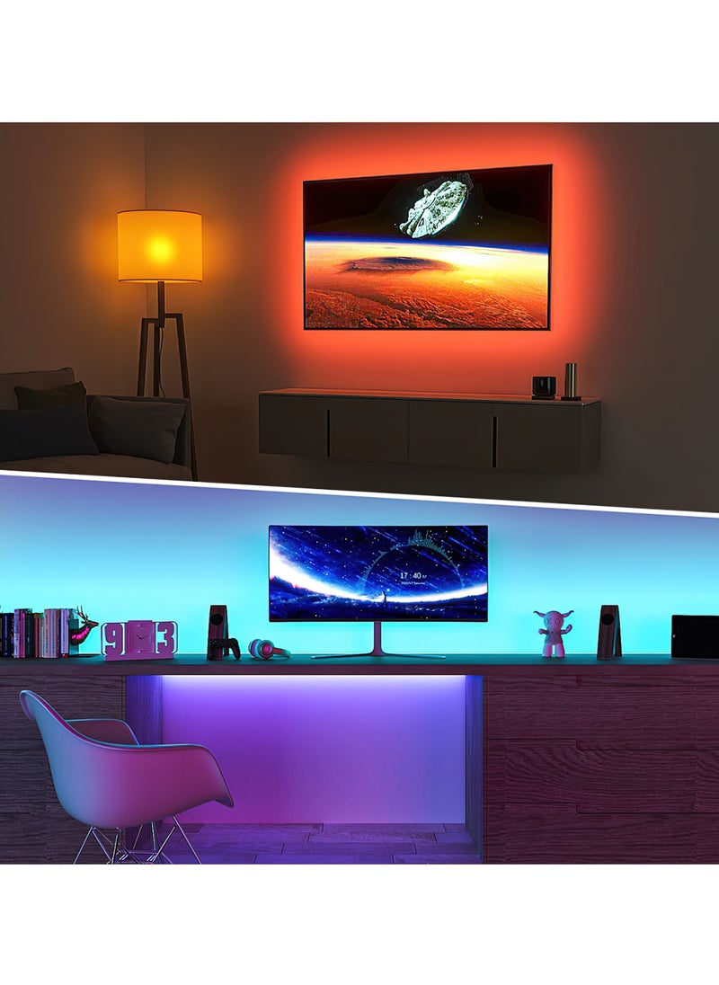 Goldfish - LED Light Strip RGB Bluetooth Multi-Color Light Strip Atmosphere Light Strip Background Wall Light Strip 2M - Image 1