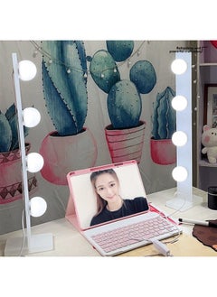 Generic Live Light Fill Light Net Red Anchor Indoor Desktop Makeup Light Makeup Artist Special Beauty Soft Light Live Broadcast Equipment-Specification:30w Bulb High-brightness Three-color Adjustable Brightness-single Row  - Image 2