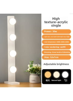Generic Live Light Fill Light Net Red Anchor Indoor Desktop Makeup Light Makeup Artist Special Beauty Soft Light Live Broadcast Equipment-Specification:30w Bulb High-brightness Three-color Adjustable Brightness-single Row  - Image 1