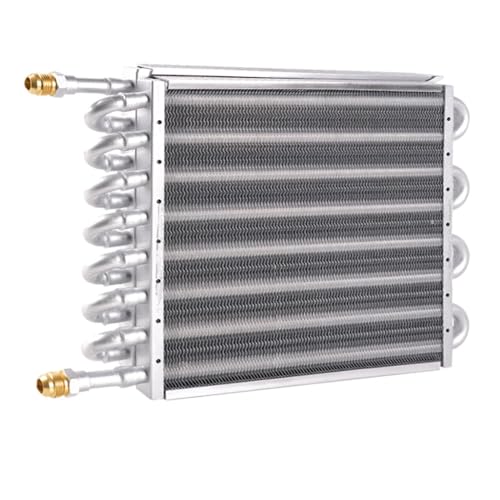 BARTOO 12 Transmission Cooler Aluminium alloy 16 Pass Tube and Fin Universal Oil Cooler Kit Air Compressor Aftercooler Sliver