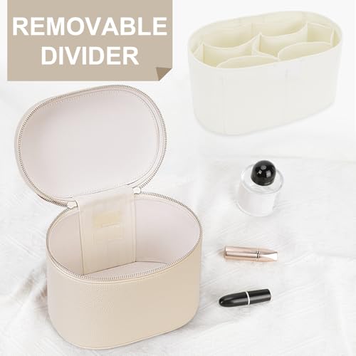 YFGBCX Makeup Bag Vanity Case with Removable Divider Travel Toiletry Bag Portable Cosmetic Bag Makeup Organizer Case - Image 4