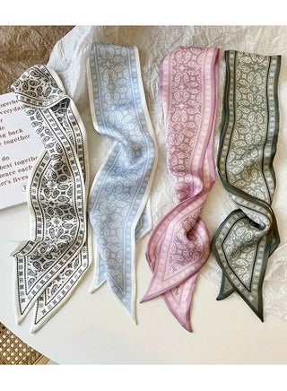 Set of 4  Hair Scarves, Featuring Bow Ties for Ponytails, Neck Scarves, And Polyester Purse Scarves for Decorative Purposes, Fashionable Hair Accessories for Women And Girls. - pzsku/Z869E5D3076E23C910CB8Z/45/1746227746/46abfd5a-acef-41a1-aa15-1d41776143c4