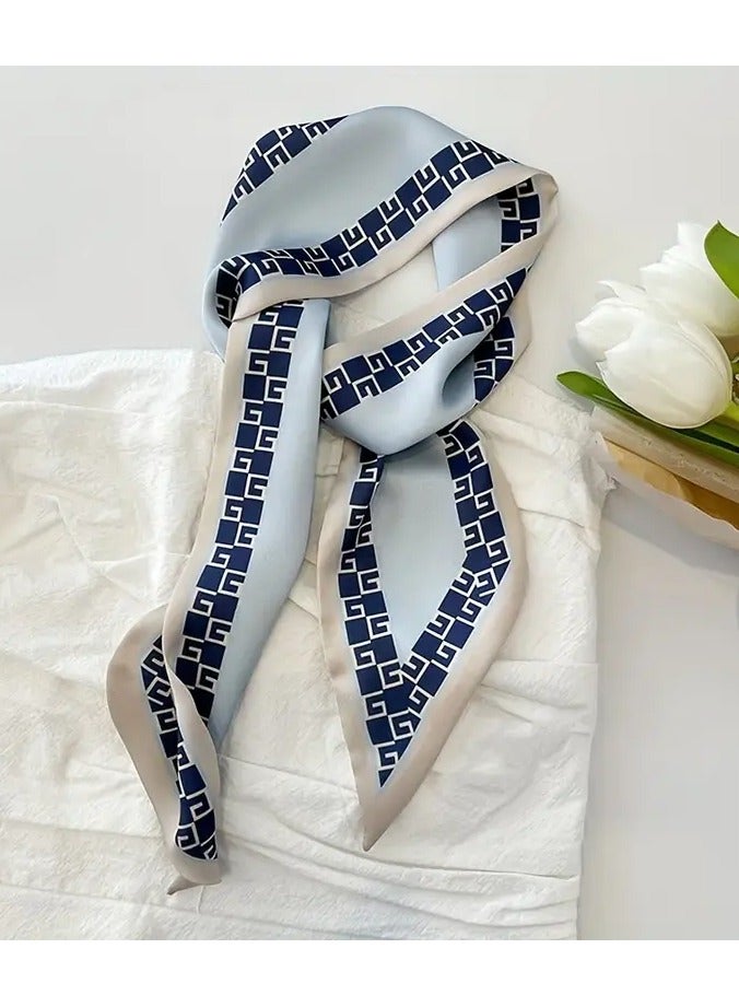 Set of 4  Hair Scarves, Featuring Bow Ties for Ponytails, Neck Scarves, And Polyester Purse Scarves for Decorative Purposes, Fashionable Hair Accessories for Women And Girls.