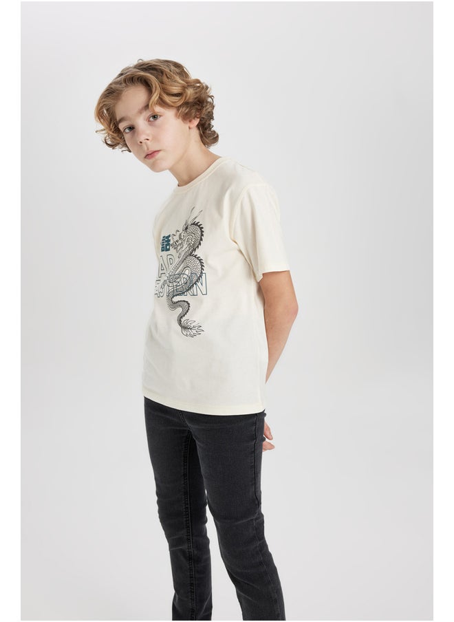 DeFacto - Boy Regular Fit Crew Neck Knitted Short Sleeve T-Shirt - Image 1
