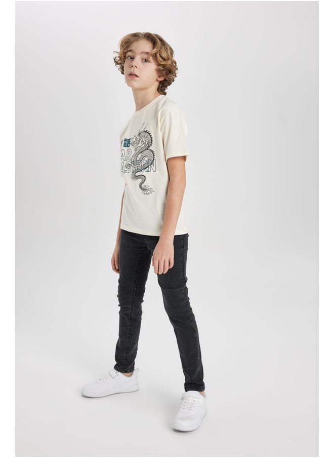 DeFacto - Boy Regular Fit Crew Neck Knitted Short Sleeve T-Shirt - Image 1