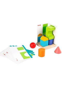 BAYBEE Wooden Geometry Shape Stacking Blocks For Kids Toys, Montessori Shape Sorting Blocks With Patterns, Colors And Shapes Early Learning Educational Stacking Toys For Children 3+Years Boys Girls  - Image 4