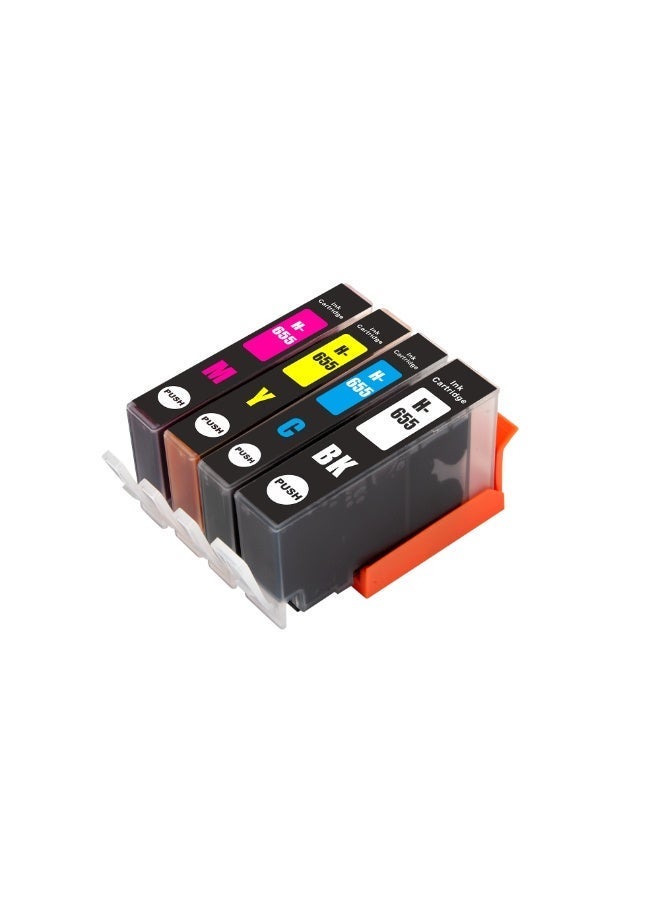 NexNova ink 655 for HP Cartridge (4-Pack: BK C M Y) for Deskjet Ink Advantage 3525 4615 4625 5525 6520 6525 - Image 2