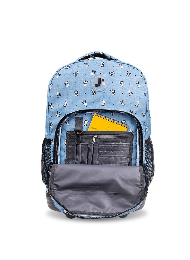 J World New York Sunrise Kids Rolling Backpack - PANDA - Image 5