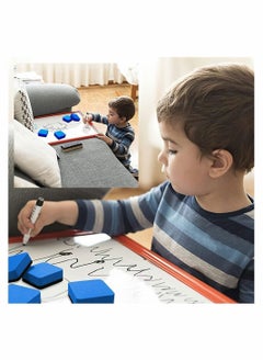Y&D 48 Pack Dry Erase Erasers, Magnetic Whiteboard Mini Erasers Chalkboard Cleaner Wiper for Kids and Classroom Teacher Supplies, Home Office (2 x 2 Inch) Blue  - Image 4