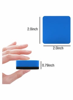 Y&D 48 Pack Dry Erase Erasers, Magnetic Whiteboard Mini Erasers Chalkboard Cleaner Wiper for Kids and Classroom Teacher Supplies, Home Office (2 x 2 Inch) Blue  - Image 2