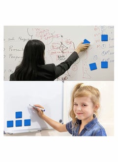 Y&D 48 Pack Dry Erase Erasers, Magnetic Whiteboard Mini Erasers Chalkboard Cleaner Wiper for Kids and Classroom Teacher Supplies, Home Office (2 x 2 Inch) Blue  - Image 5