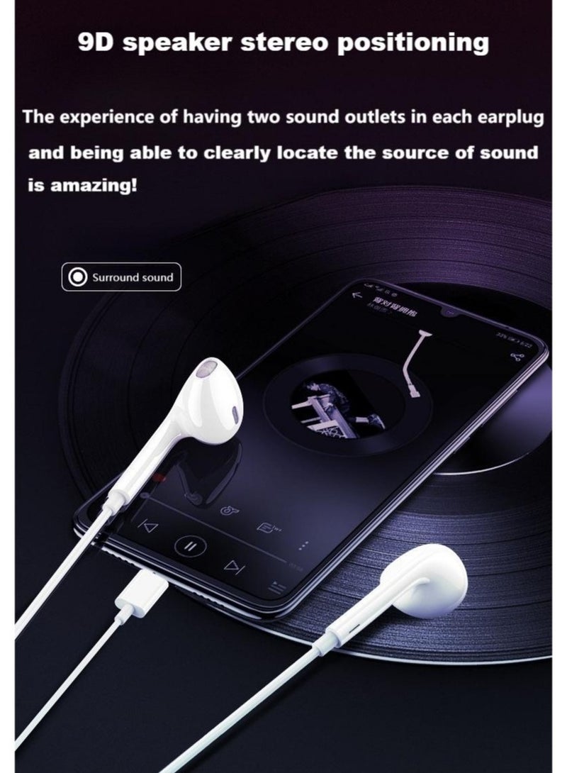 EarPods With Lightning Connector | iPhone Headphones, [MFI Certified] Earphones Wired Stereo Sound Earbuds with Microphone and Volume Control, Compatible with iPhone 14/13/12/SE/11/XR/XS/X/7/7 Plus/8
