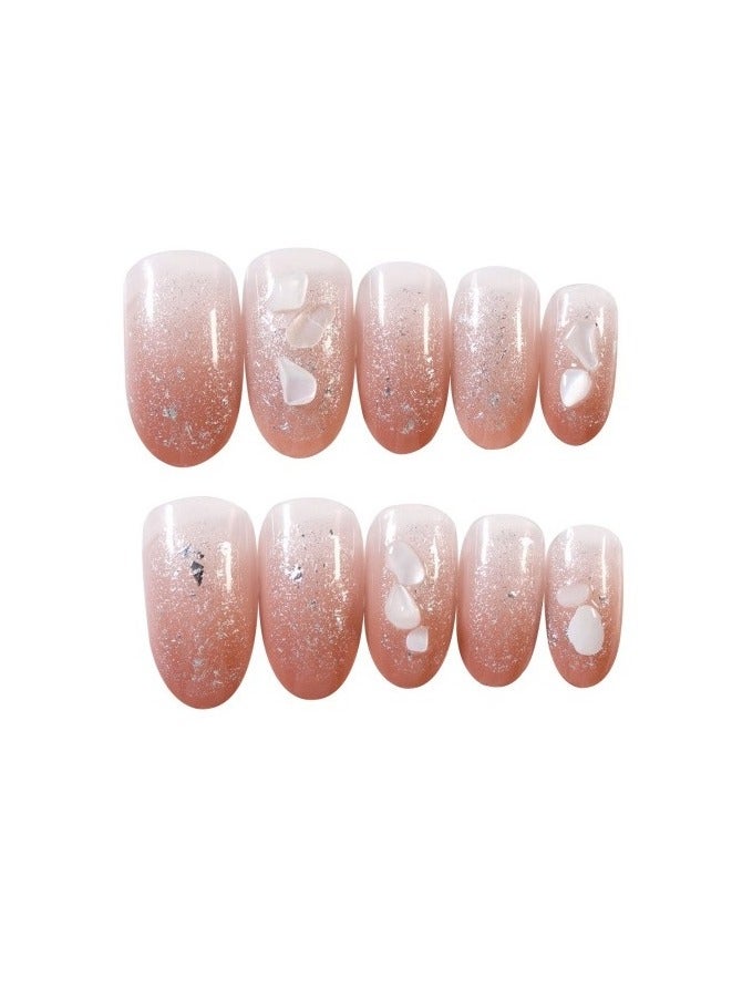 مجموعة أظافر صناعية من الأكريليك قابلة لإعادة الاستخدام مكونة من 24 قطعة، تتضمن شريطًا مزدوجًا وغراء - Image 3