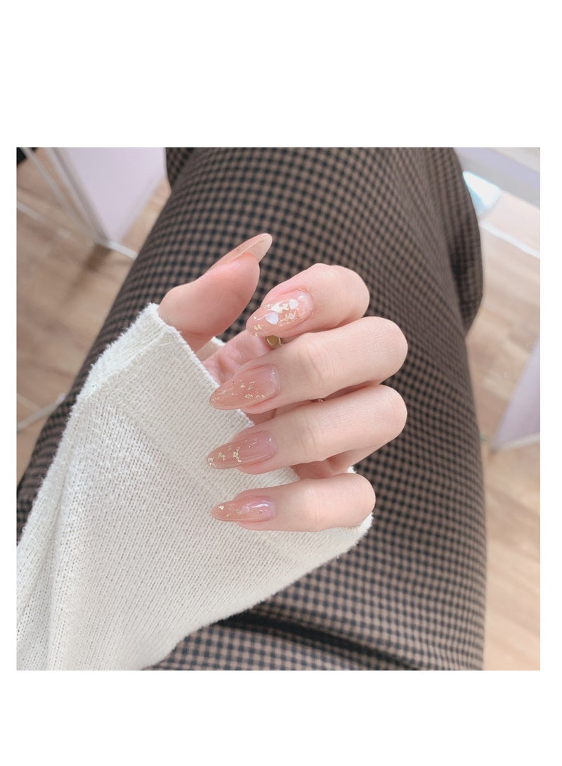 مجموعة أظافر صناعية من الأكريليك قابلة لإعادة الاستخدام مكونة من 24 قطعة، تتضمن شريطًا مزدوجًا وغراء - Image 2