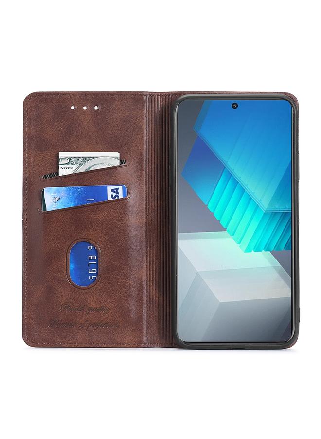 Zaboon Case For Huawei nova Y61 Cow Texture Magnetic Leather Phone Case - Image 3