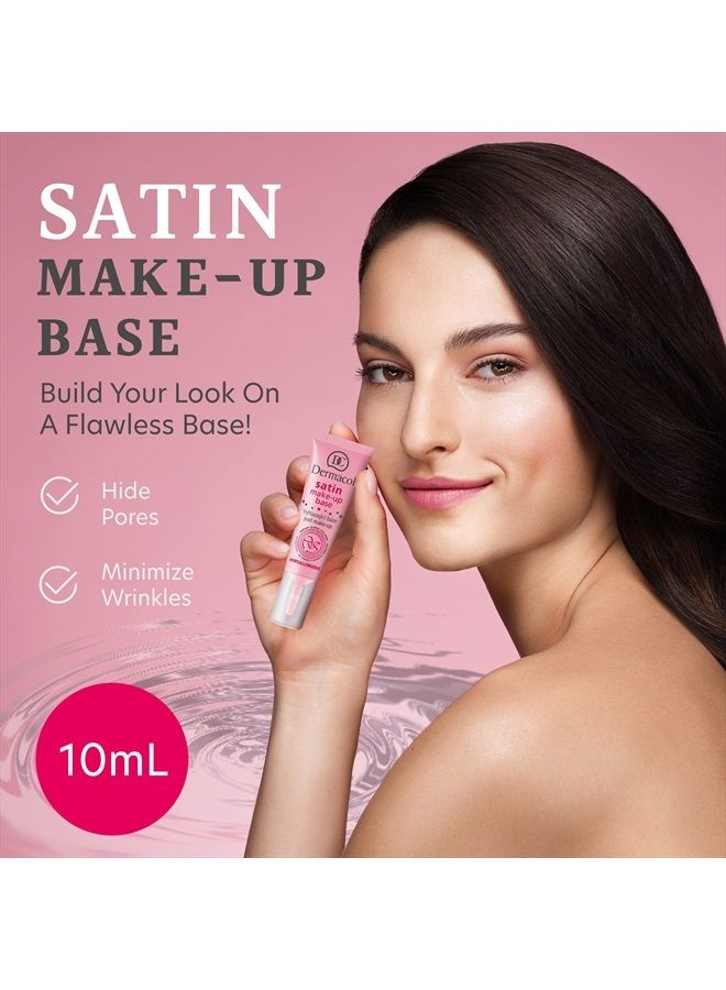 Dermacol Satin Makeup Base, Matte Face Primer for Wrinkles and Pores, Transparent Makeup Primer for Oily Skin & Dry and Combination Skin, Easy to Blend Pore Filling Primer, No Preservatives, 10 mL - Image 2