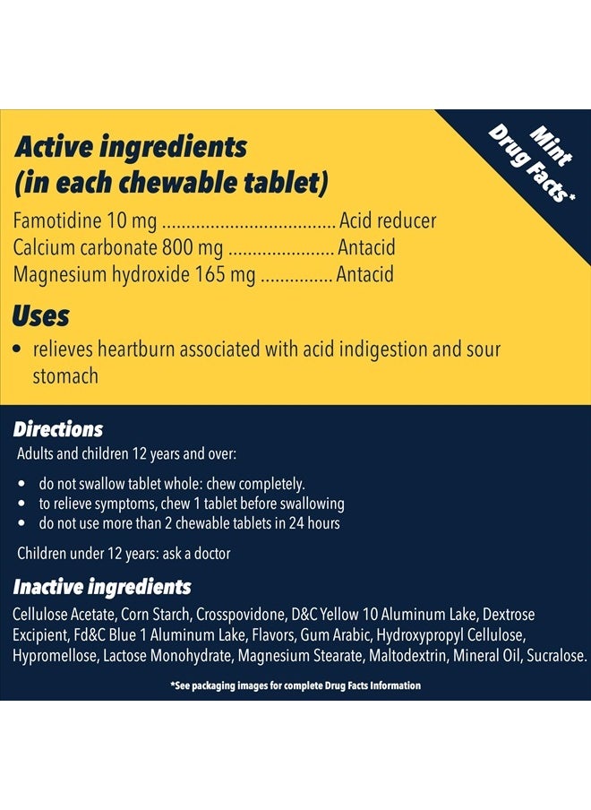 Pepcid Complete Acid Reducer + Antacid Chewable Tablets, Heartburn Relief, Mint, 50 ct  - Image 5