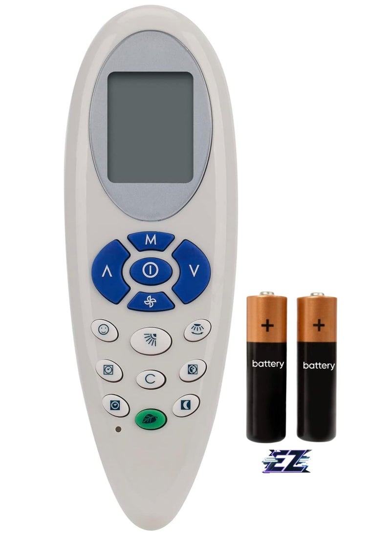 ELTRAZONE Air Conditioner Remote Control FRL11 Compatible with Carrier FRL011 FRL-11 FRL-011 42PQV030X 42PQV040X 42PQV050X 42PQV080X 42PQV030X 42VMC009 42VMC012 014 4 4 0SMC009N 40SMC012N 40SMC018N 40SMC024N with battery - Image 1