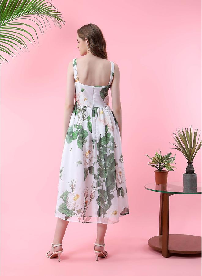 Mish Floral Print Midi Dress - Image 5