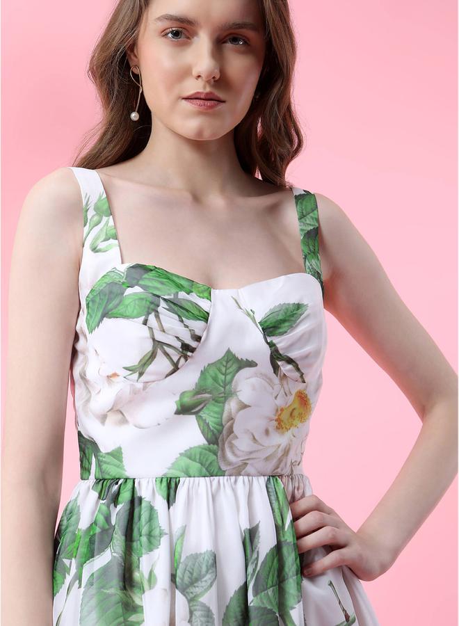 Mish Floral Print Midi Dress - Image 2