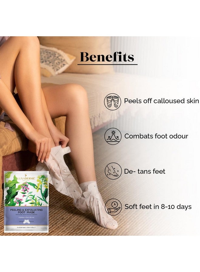 LuxaDerme Peeling & Exfoliating Foot Mask For Baby Soft Feet | Removes Dry Skin & Hard Calluses | Hydrates Dry Feet (Pack Of 1)  - Image 5