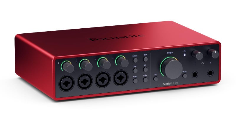 Focusrite Scarlett 18i16 4th Gen USB Audio Interface for Songwriting Music Production Recording and Podcasting HighFidelity Studio Quality Recording and All the Software You Need to Record