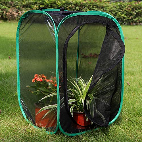 RESTCLOUD Insect and Butterfly Habitat Cage Terrarium Pop-up 23.6 Inches Tall - Image 3