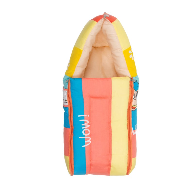 Mylo Baby 4 in 1 Baby Sleeping Bag/Carry Nest with 3 Way Opening Zip | Soft & Snuggly Sleeping Bag for Baby | Cotton Baby Bed for New Borns & Infants (Magical Rainbow) - Image 1