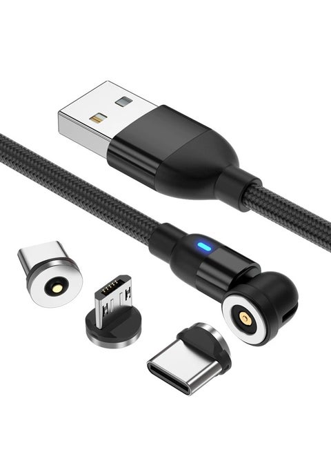 3-in-1 USB Charging Cable – Durable & Multi-Functional | 2.4A Fast Charging | Compatible with All Devices  A 3-in-1 USB charging cable with three connectors (Micro USB + Type-C + additional tip) to meet all needs. Made from braided nylon, pure copper, and durable aluminum for long-lasting use. Supports 2.4A current for fast and safe charging. Compatible with mobile phones, gaming devices, cameras, printers, smartwatches, power banks, and more. Strong design with a metal casing and a 1-meter length for convenience