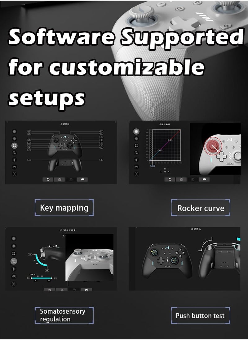 MOBAPAD MOBAPAD Wireless Pro Controller with Hall Effect Sensing Joystick, Compatible with Switch, Windows and Steam Deck, Turbo, Gyro Axis, Dual Shock, and Motion Control, Easy and Long Game, ALPS Joysticks, NFC(Black)  - Image 2