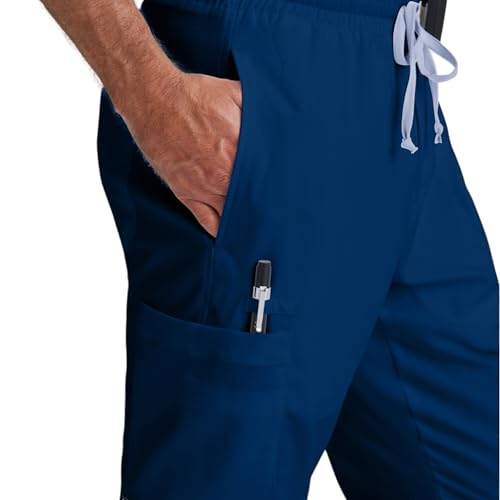 BARCO Grey’s Anatomy Classic Evan Scrub Pant for Men – Indigo, 5-Pocket Zip-Fly Scrub Bottoms with Natural Stretch, Soil Release Fabric, and Super-Soft Finish – XS, Tall Fit - Image 5